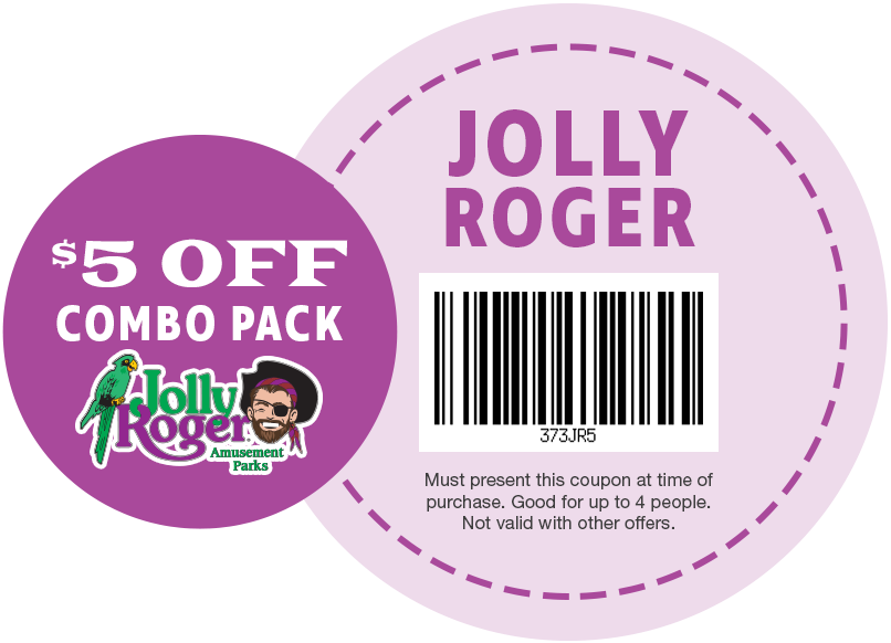 $5 OFF Combo Pack at Jolly Roger Amusement Parks