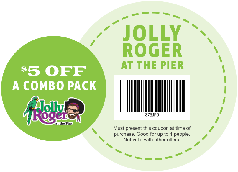 $5 OFF A Combo Pack at Jolly Roger at the Pier