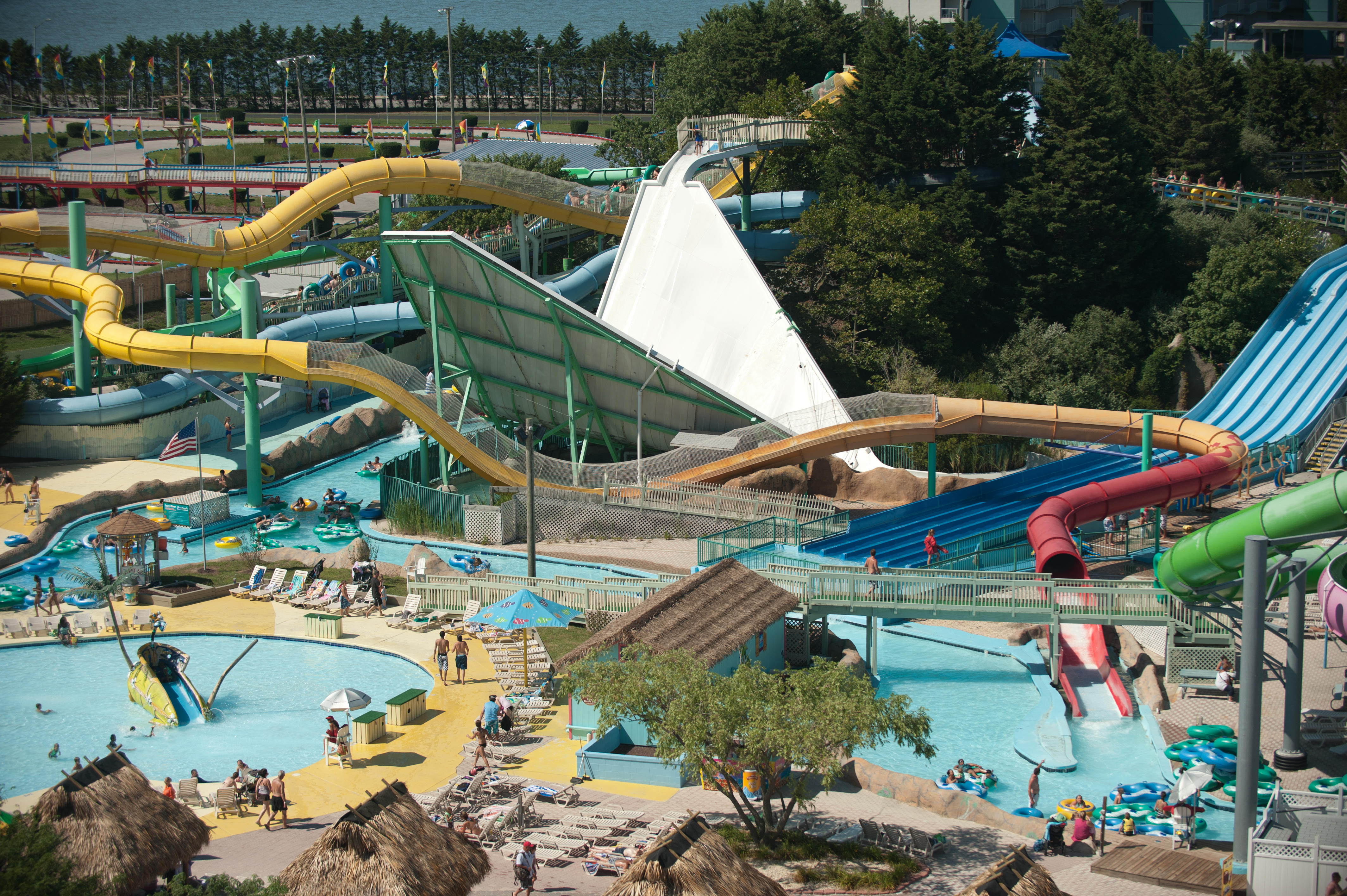 a bird's eye view of new amusements added to the jolly rogers splash mountain