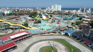 Aerial view of Jolly Roger Amusement Parks