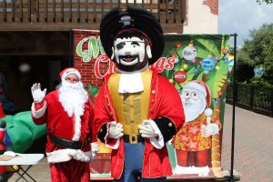 Santa and Jolly Roger Pirate at Jolly Roger Park