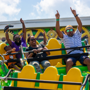 People on a ride at Jolly Roger Amusement Park