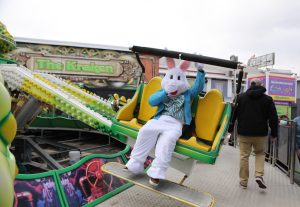 Easter Bunny on a ride