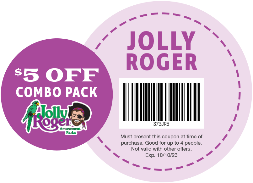 $5 OFF Combo Pack at Jolly Roger Amusement Parks