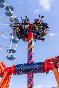 Guests on a ride at Jolly Roger Amusement Parks