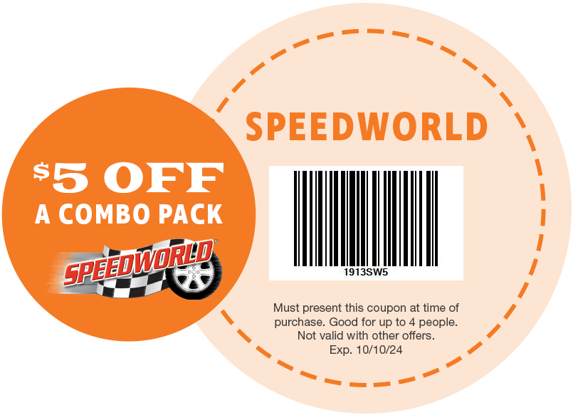 $5 OFF A Combo Pack at Jolly Roger SpeedWorld