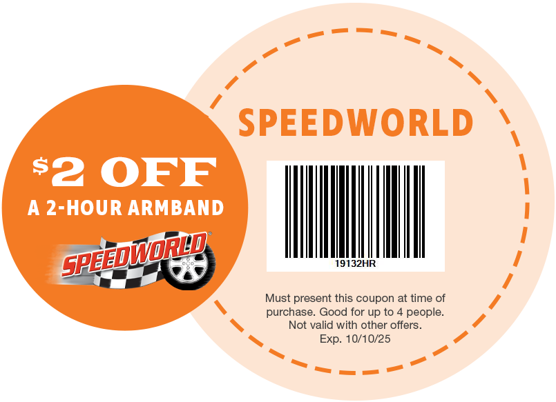 $2 OFF A 2-Hour Armband at Jolly Roger SpeedWorld