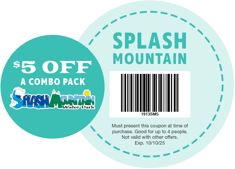 $5 OFF A Combo Pack at Jolly Roger Splash Mountain Water Park