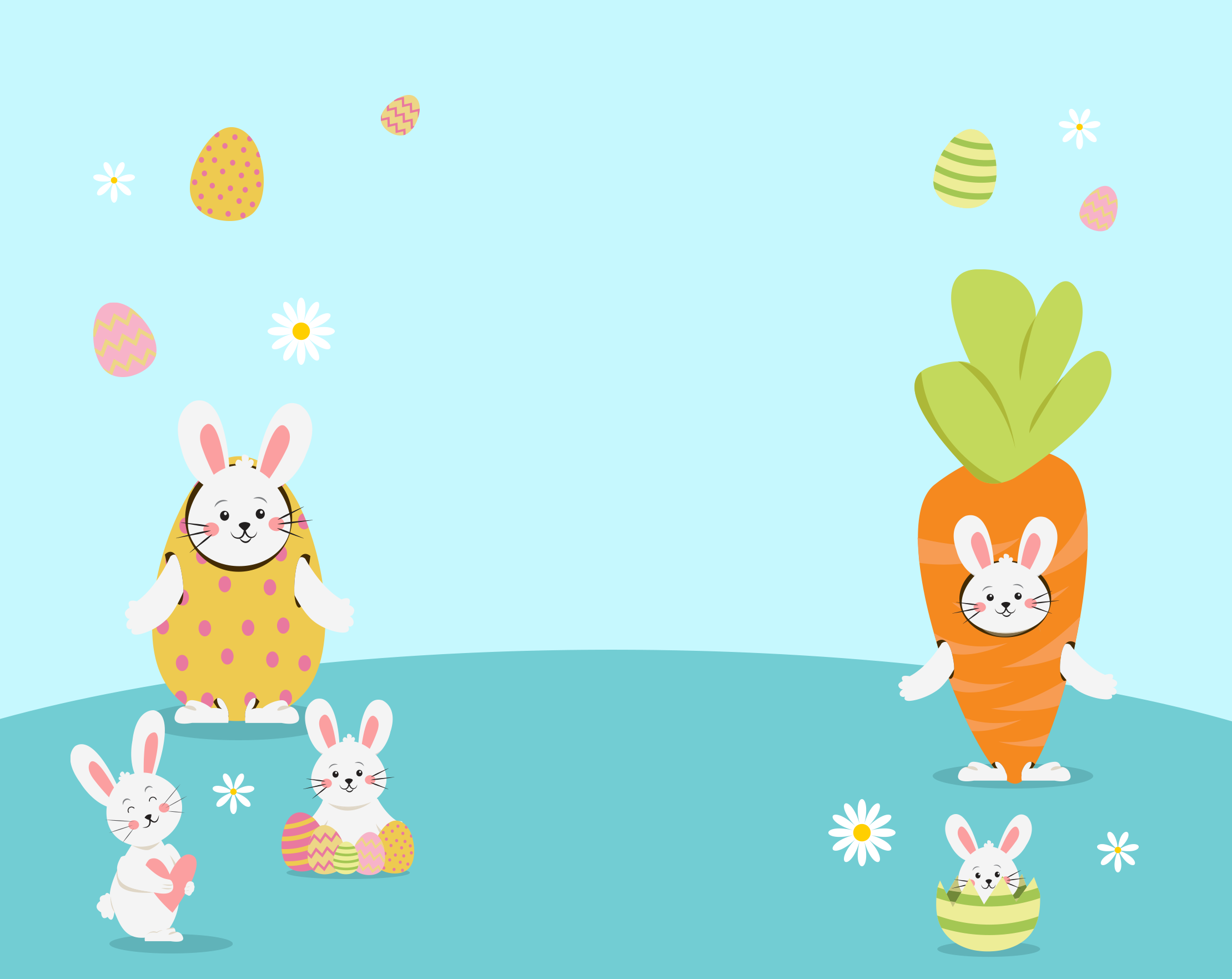 Background With Bunny Graphics